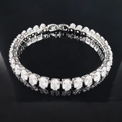New Luxury Rose Color Oval Bracelet Bangle for Women Anniversary Gift Jewelry Wholesale Valentine's Day S8168