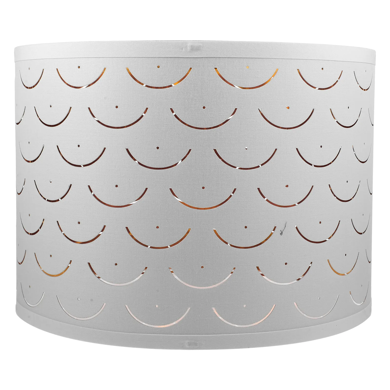 

Oval Table Lampshade Cylinder White Combed Tc Cloth Cover Light Fabric Iron Material Bedroom Living Room Decor Lamp