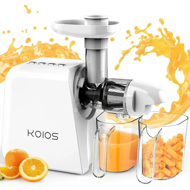 

KOIOS Upgraded Juicer Machines, Cold Press Juicer, Slow Masticating Juicers with Two Speed Modes, Juicer Extractor