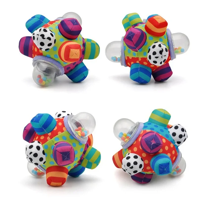 Ball Rattles Toddlers Sensory Bell Toys Cognitive Developmental Bumpy Newborns Brain Development Toy for Kids Infant Babies Gift