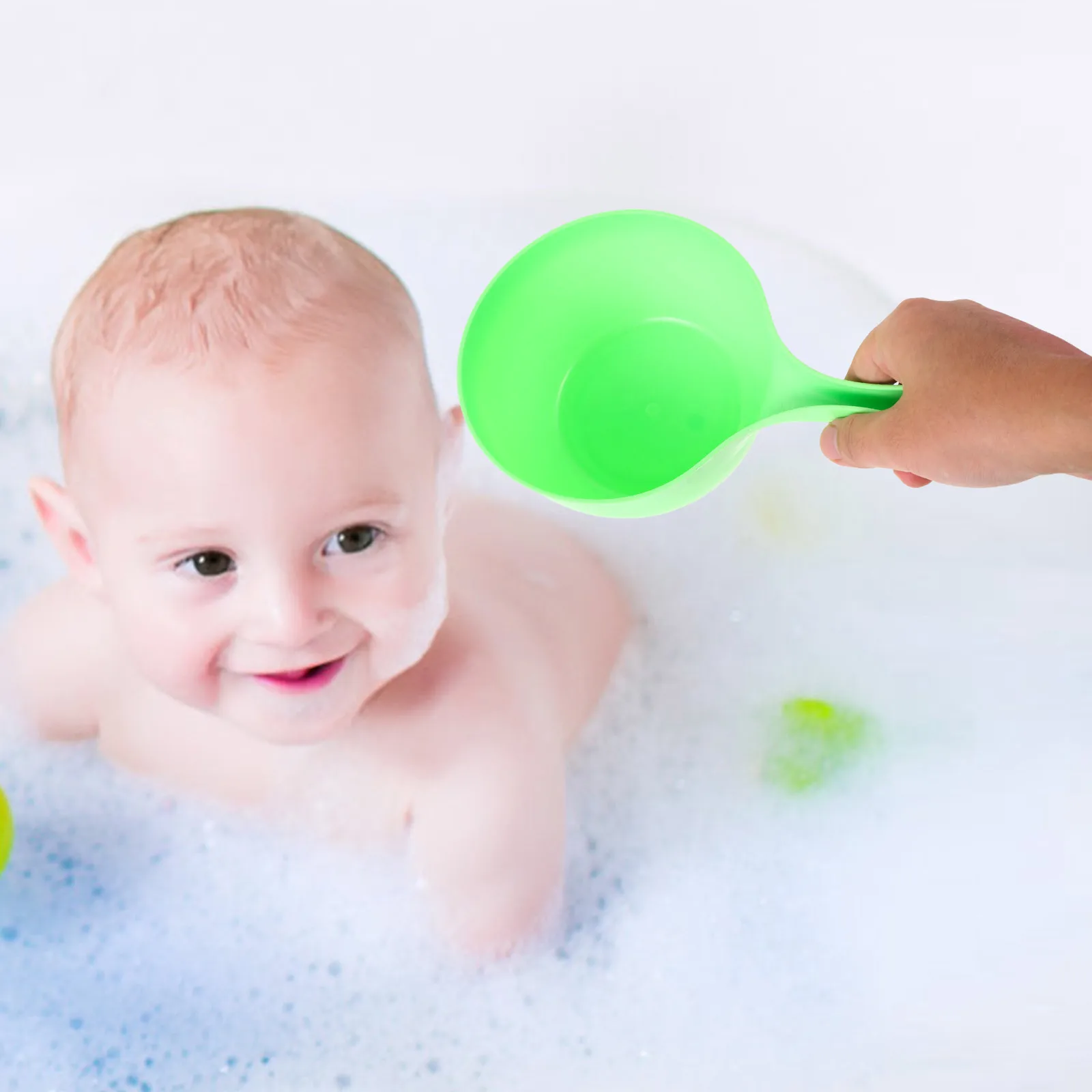 

3pcs Bath Ladle Thickened Plastic Water Scoop For Kitchen Bathroom Garden Plant Flower Watering Ergonomic Handle