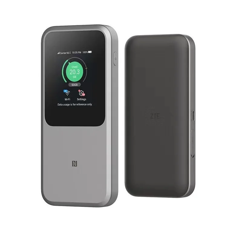 Zte-desbloqueado wifi portátil 5g u50 pro, carga rápida, hotspot móvel, slot para cartão sim, 10000mAh 27w, 6 3600mbps, mu5120