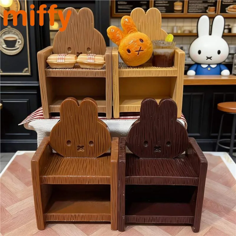 Kawaii Miffy New Arrivals Cute Desktop Shelf Cartoon Rabbit Resin Simulation Miniaturization Handmade Mini DIY Accessory Gift