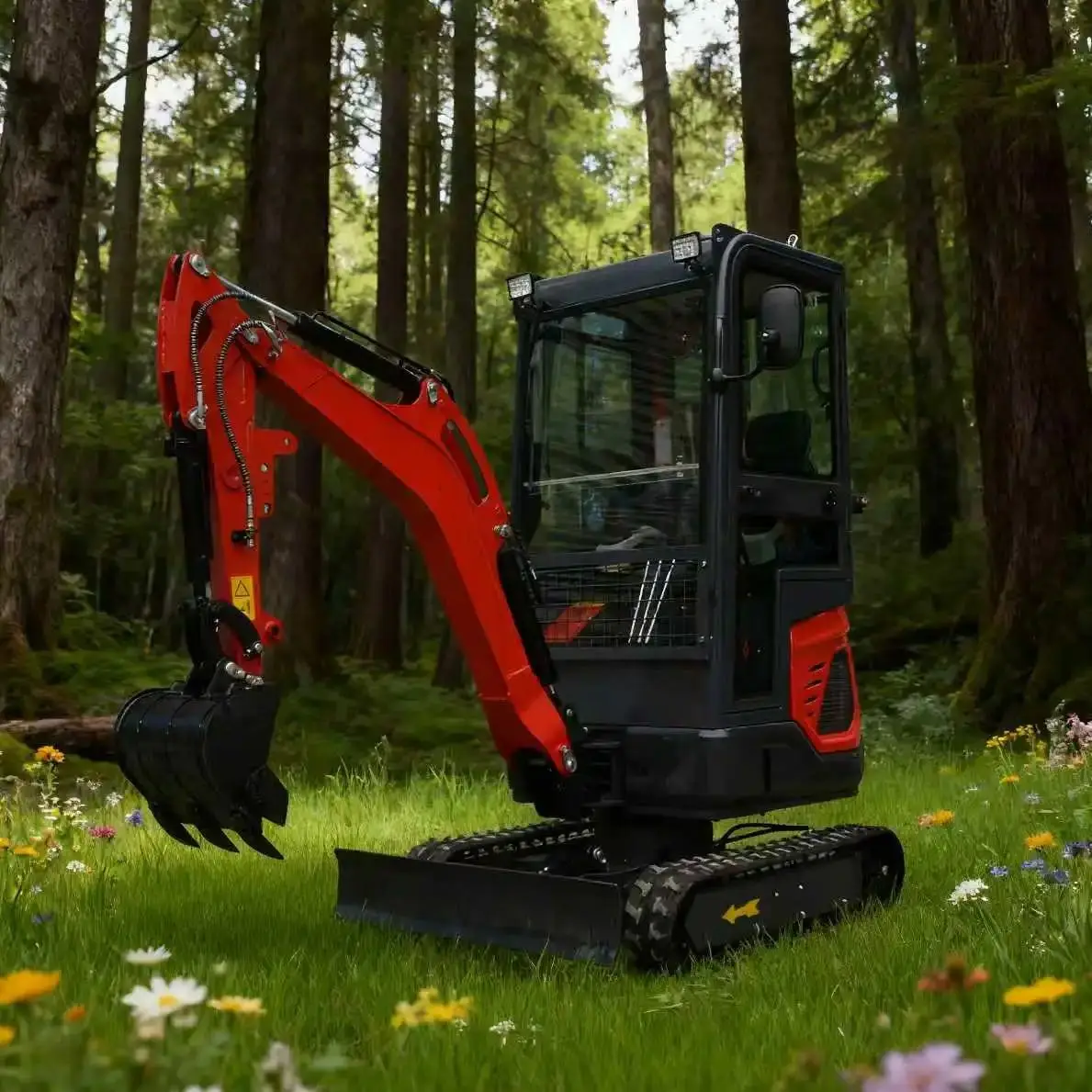 

Хит продаж 1,8-тонный 2-тонный мини-экскаватор с закрытой кабиной для работы в саду на открытом воздухе