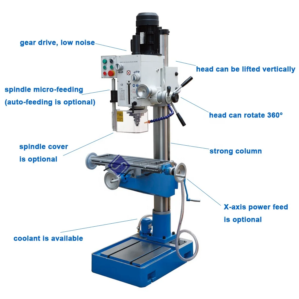 

ZX40H Single Phase Gear Head Milling Drilling Machine