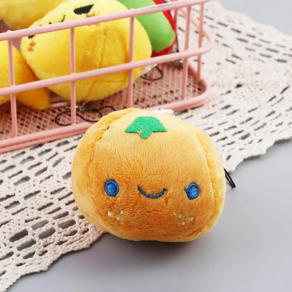 Innenraum Niedlicher 6 cm gefüllter Anhänger Schlüsselanhänger Obst Gemüse Schlüsselanhänger Obst