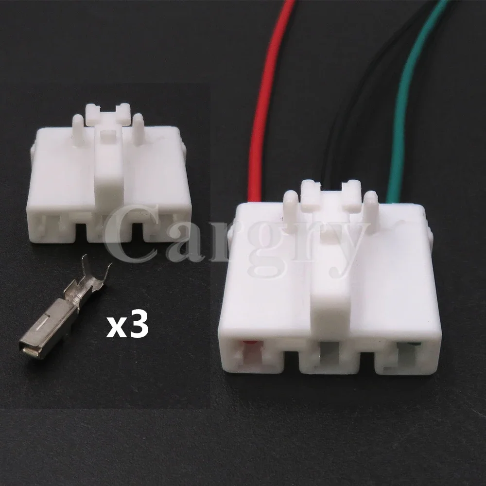 1 Set 3P 7283-1132 Auto Electric Wire Cable Plastic Housing Unsealed Connector AC Assembly Auto Modification Socket Parts