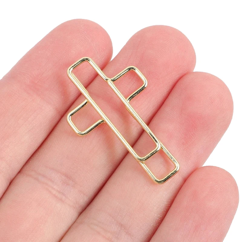 20 Stuks Creatieve Kruis Vorm Paperclips Tijdschrift Bladwijzers Duurzaam Geschenken Blocnote Mark Paperclip Binder Clips Voor Kinderen Studenten