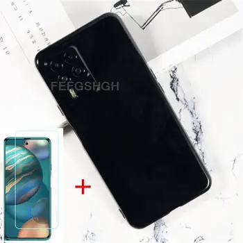 안티 노크 소프트 TPU 전화 케이스, Cubot X50 6.67 인치 2021 CubotX50 실리콘 커버 범퍼 강화 유리 