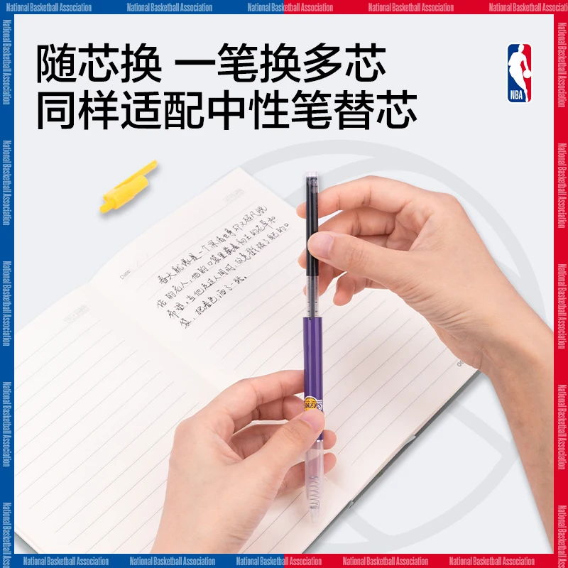 Deli X Nba Action Gel Pen 0.5mm التجفيف السريع Ins طالب ملاحظة الأعمال توقيع مستقيم السائل القلم مكتب لوازم التعلم