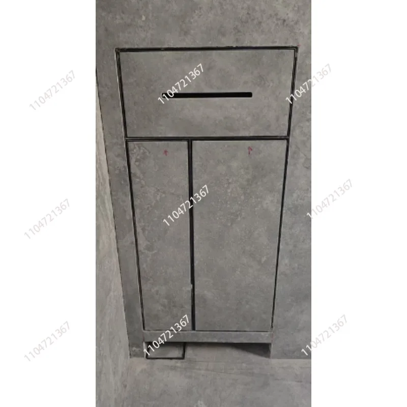 

Recessed Trash Can Toilet Tissue Box Concealed Stainless Steel Niche Brush