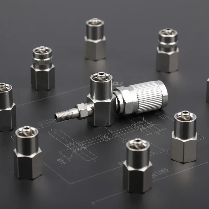 Luer Locking Head Dispensing Machine Adapter Dispensing Valve Connector Adapter Fitting Connector M5 M6 M8 M10 G1/8 G1/4