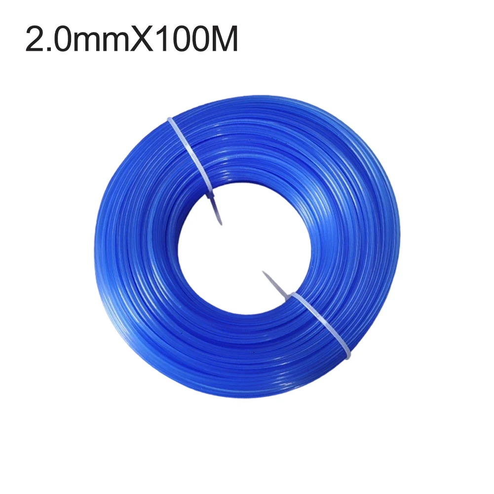 

1pc Low Noise Trimmer Line 100m Dual Polymer Circular Straw Rope For Efficient Mowing Landscaping Gardening Applications