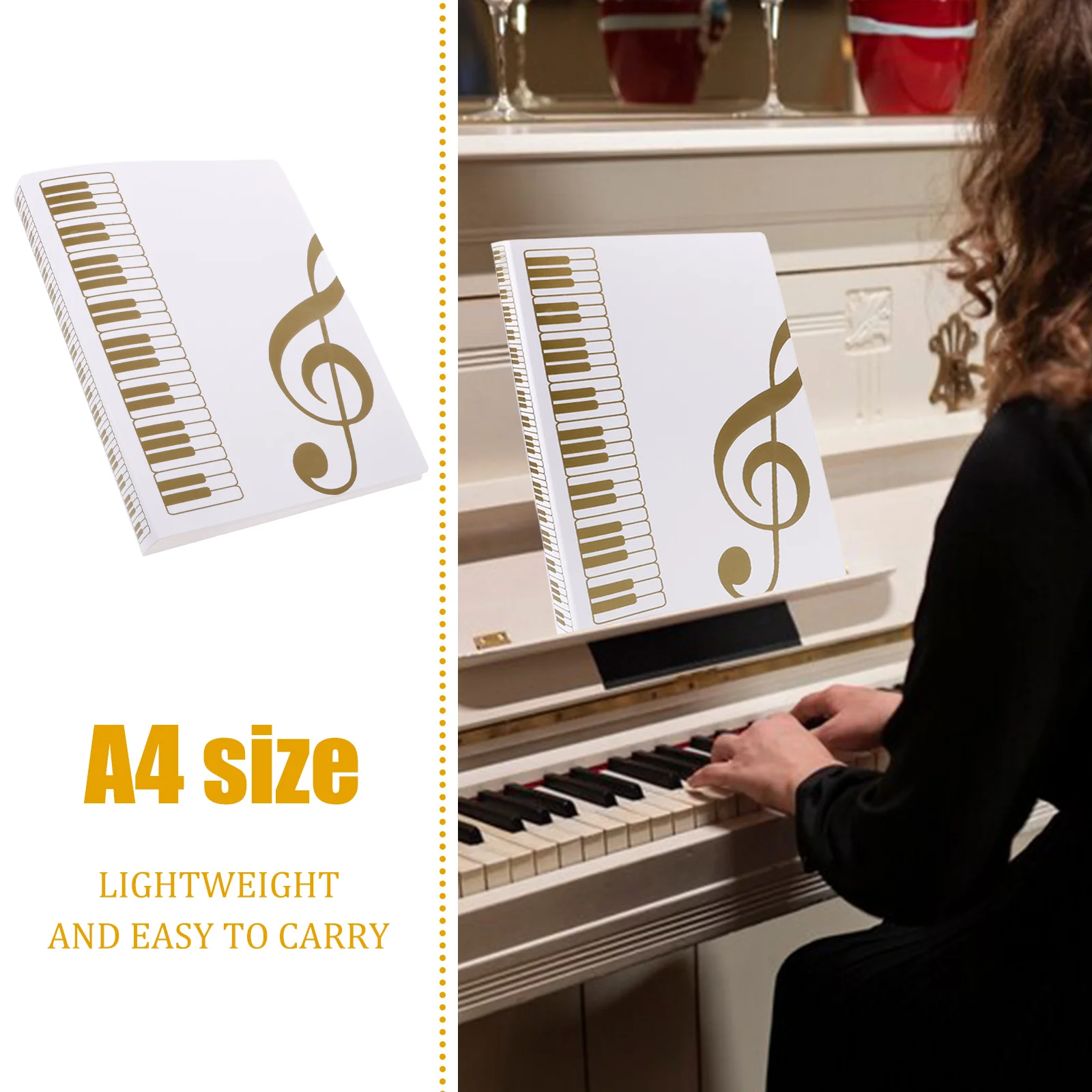 

Folder File Organizer Holder Documents Multi-function Music Storage for Clear Household Score Binder