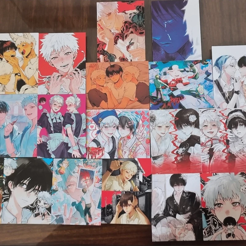 18Pcs/Lot Anime Photo Cards Cute Cool Boys Artwork Collectible Lomo Card Decoration Stationery