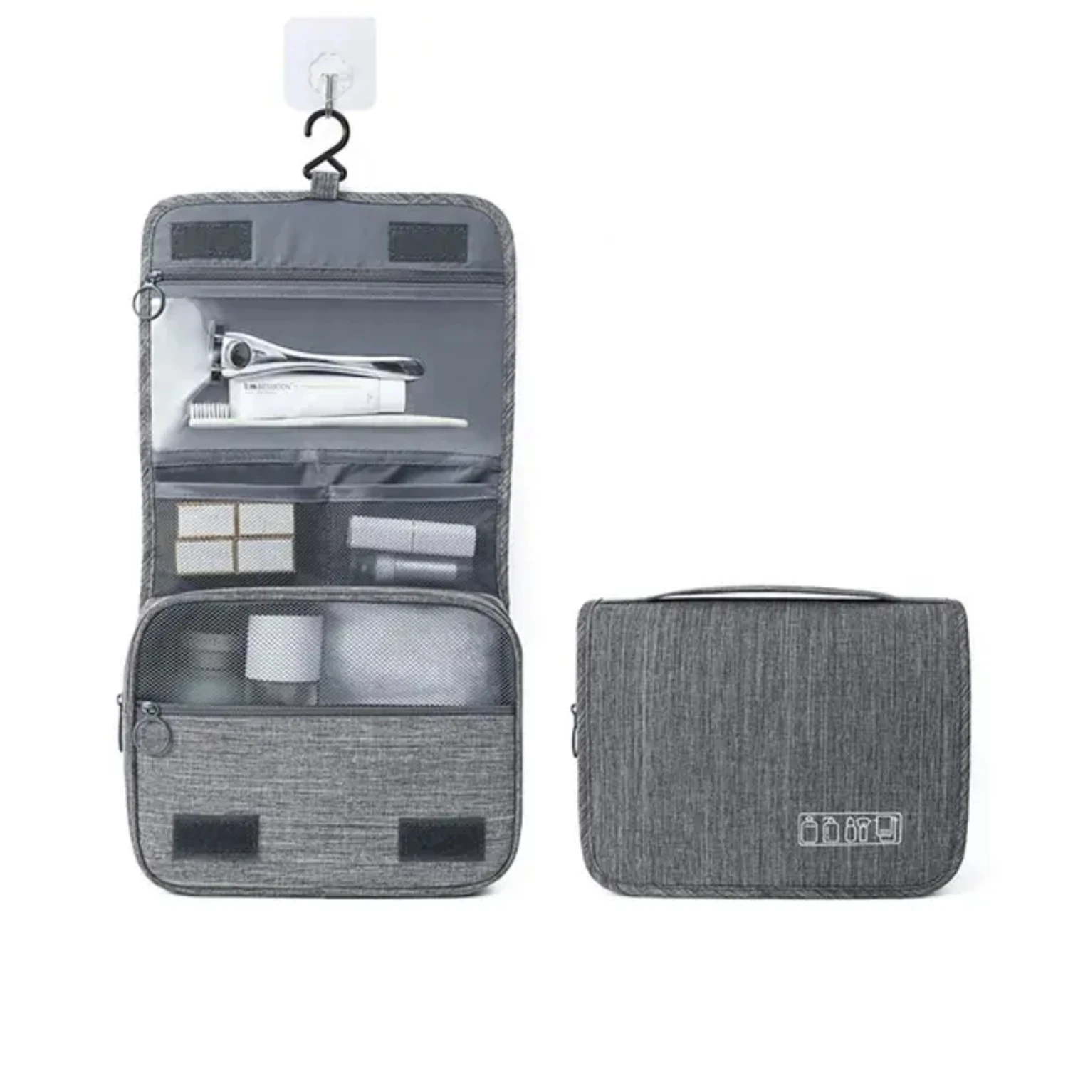 

Foldable Organizer Hanging Bathroom Makeup Case Travel Dry And Wet Separation Cosmetic Stool for bathroom Bathtub tray