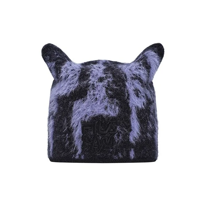 FILA FUSION Elastane Mohair Beanies Unisex Black/Purple T13U448201F