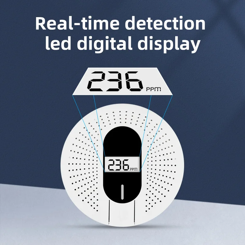 2 in 1 Smoke and Carbon Monoxide Detector,Security Protection,	 Fire Alarm,LCD Display,10-year Smoke Sensor,Low Battery Warning