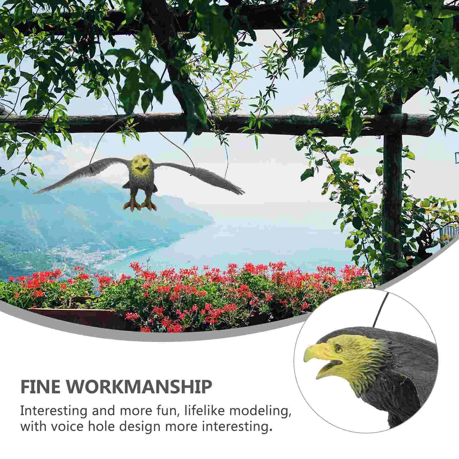 Simulation Eagle Toy Imitated Kids Animal Model Plaything Bird Expeller Pendant