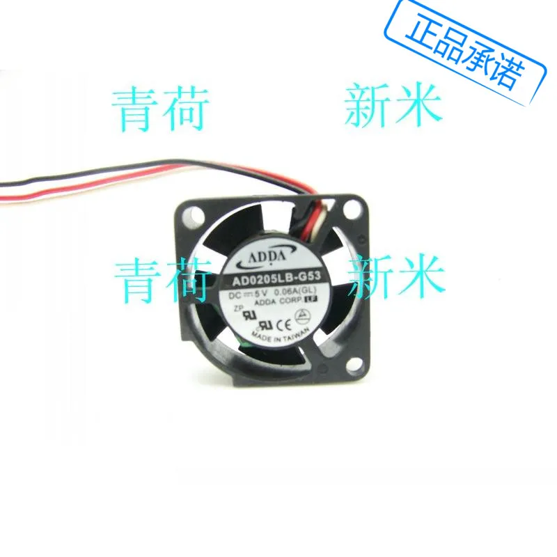 USED ADDA AD0205LB-G53 5V 0.06A 2510 2.5cm miniature micro cooling fan
