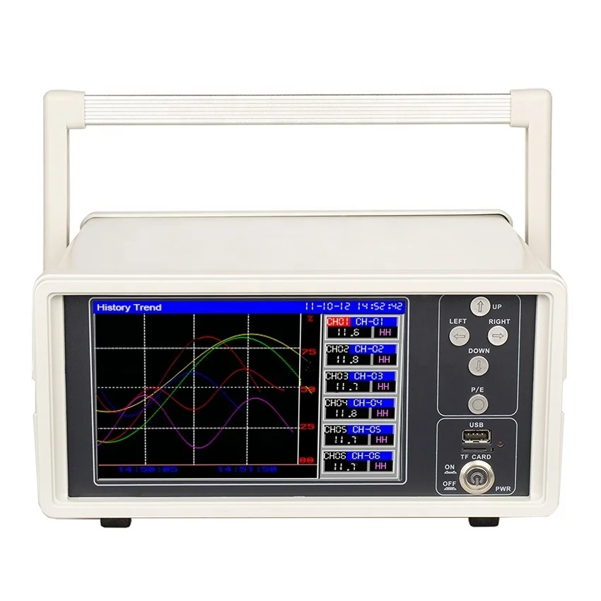 MPR9800: grabadora Digital portátil de 7 pulgadas, grabadora de temperatura, humedad y presión barométrica, sin papel, Color Universal, con USB y RS485