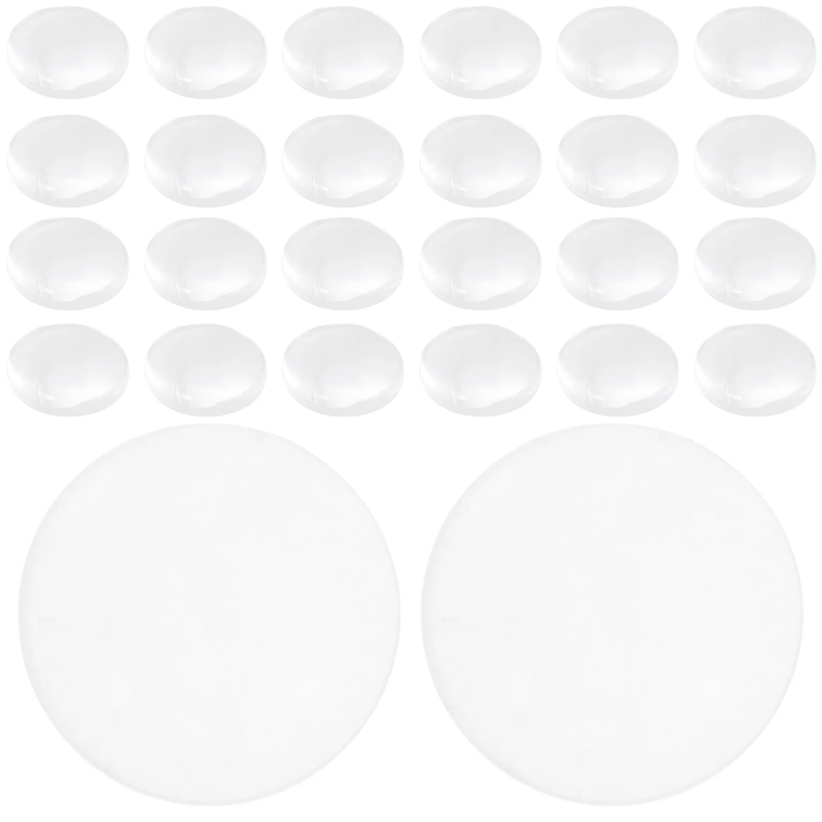 

50Pcs Clear Glass Cabochons Flat Back Jewelry Making Supplies Transparent Round Cabochon for DIY Craft Projects