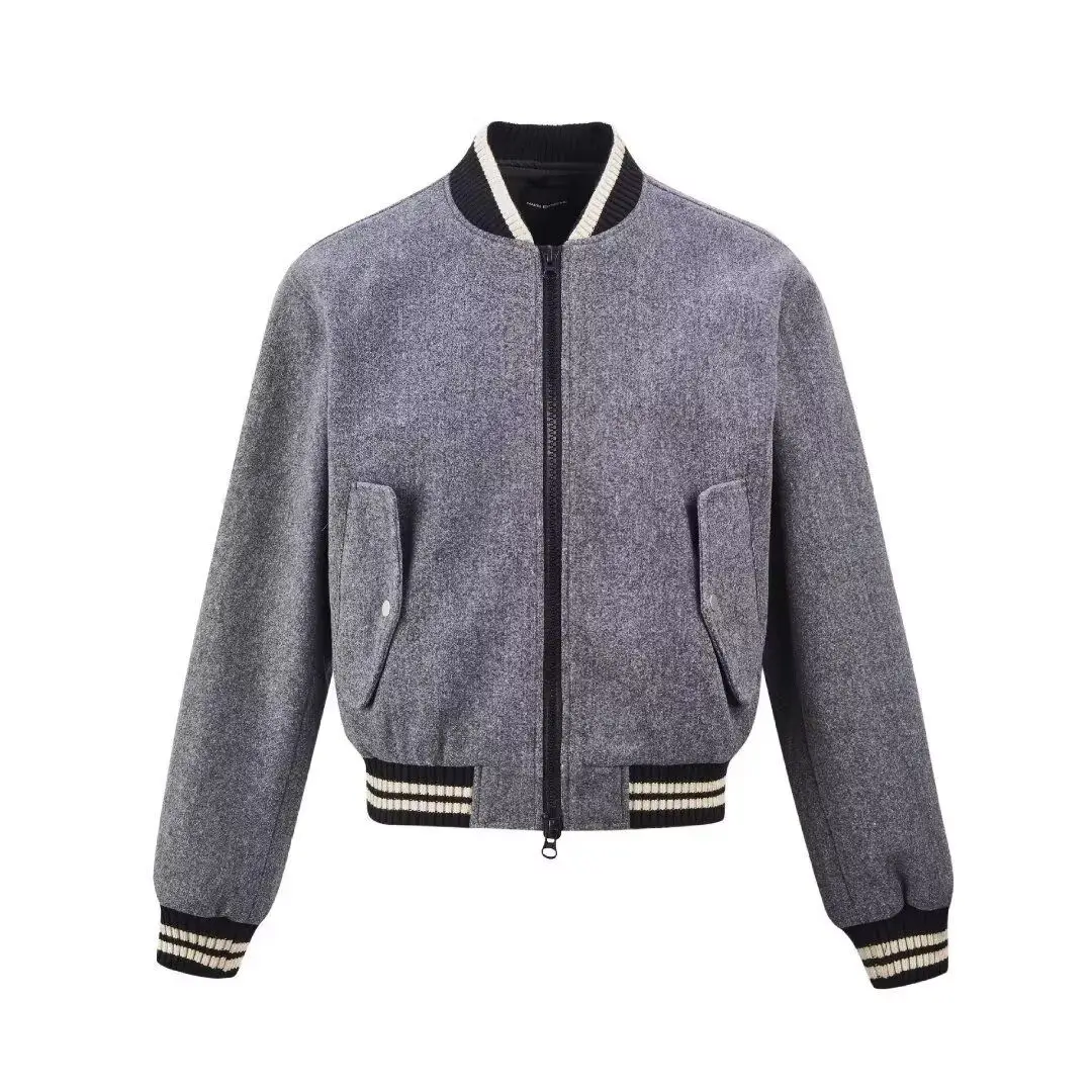 

Американская уличная одежда в стиле ретро, шерстяная бейсбольная куртка свободного покроя, повседневная верхняя одежда для осени и весны, размер подставки