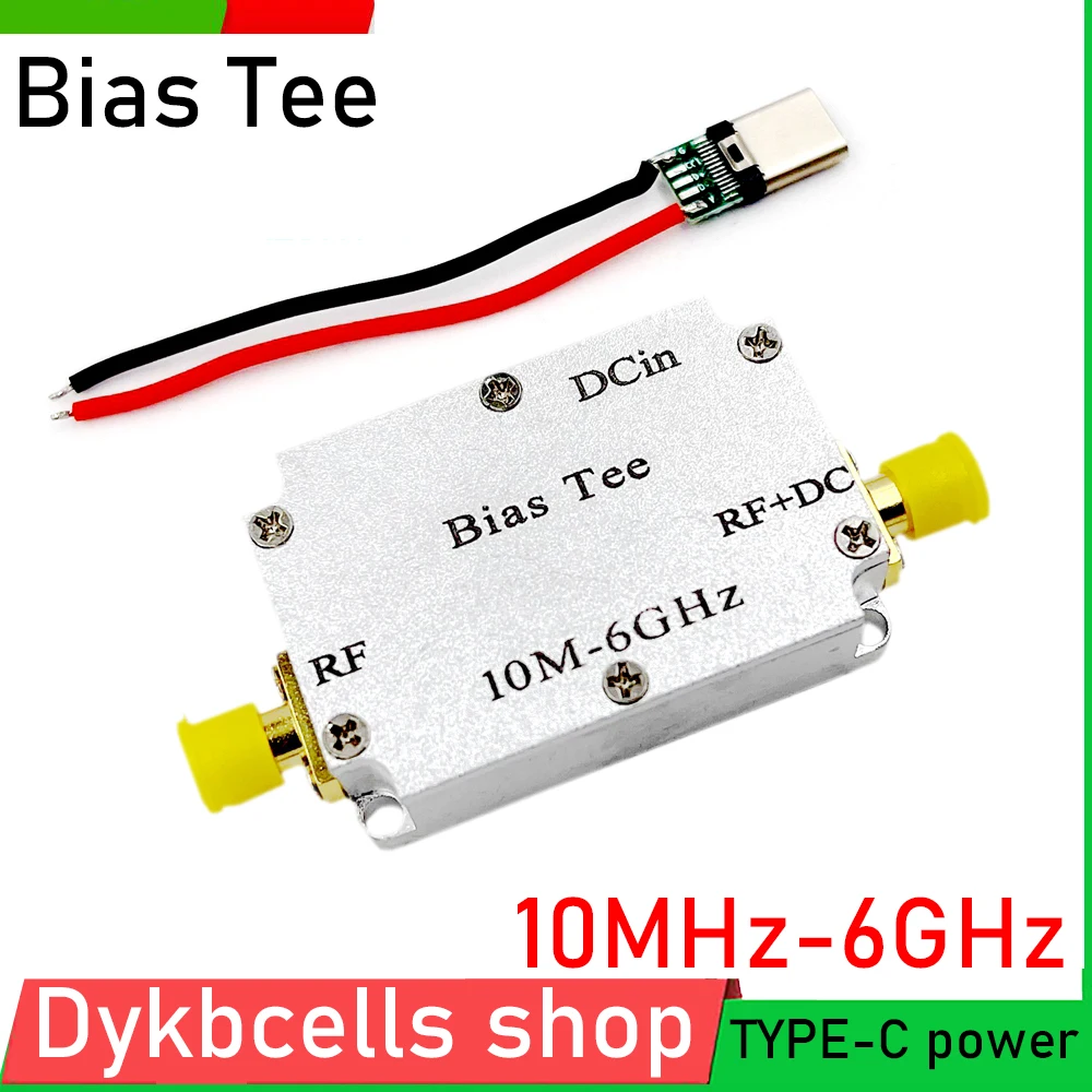 Usb Type-C 10M-6G Bias Tee RF DC Block RF Isolator Coaxial Biaser For HAM Radio Broadband LAN Amplifier SDR Receiver GPS BiasTee