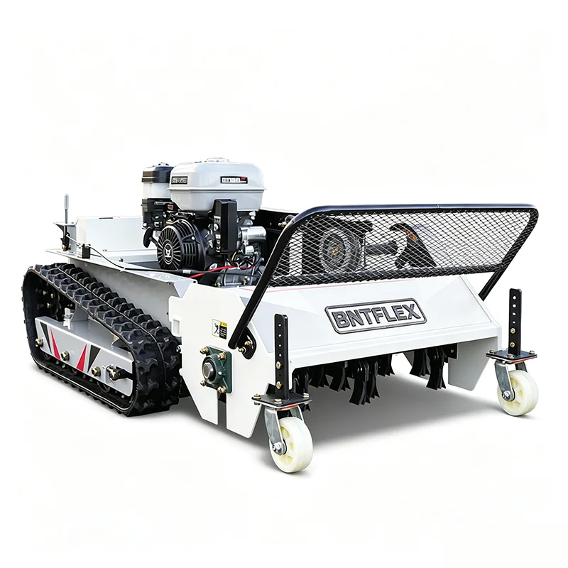 Diesel Engine All Terrain Grass Cutting Machine Agriculture Rubber Tracks Remote Control Robot Lawn Mower