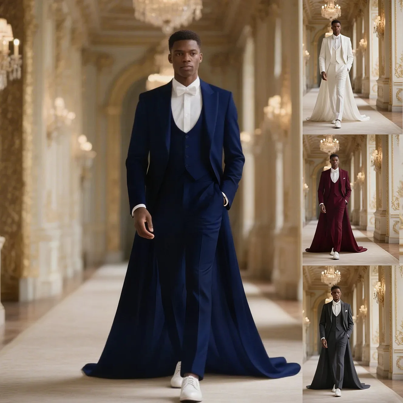 

Мужской костюм-тройка Ele Tailored: Элегантный, приталенный, для торжественных мероприятий и деловых встреч, в китайском стиле.