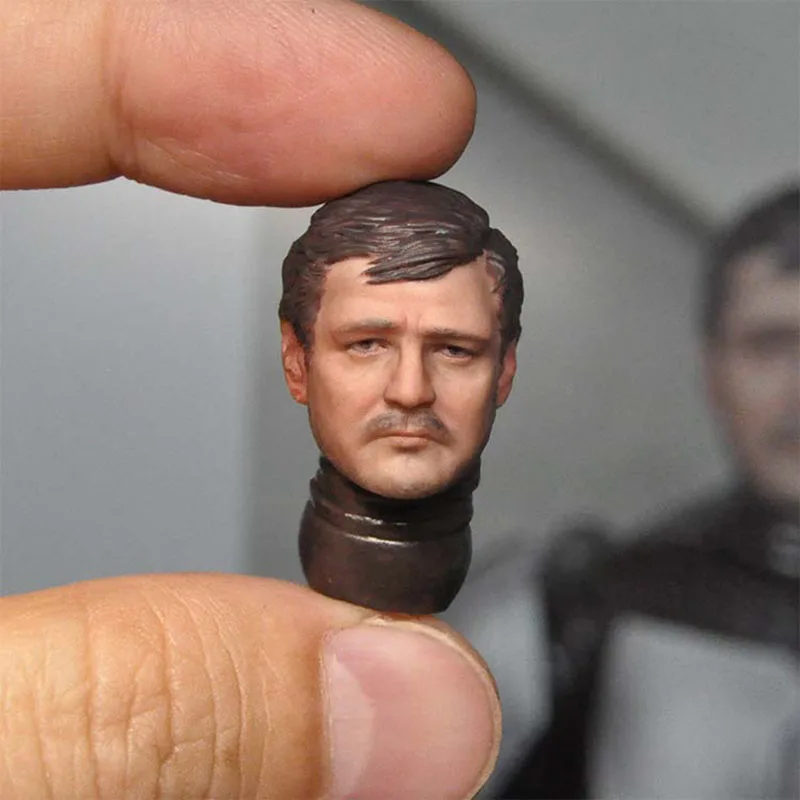 

1/12 Pedro Pascal Head Sculpt PVC Male Soldier Head Carving Fit 6 inch Action Figure Body