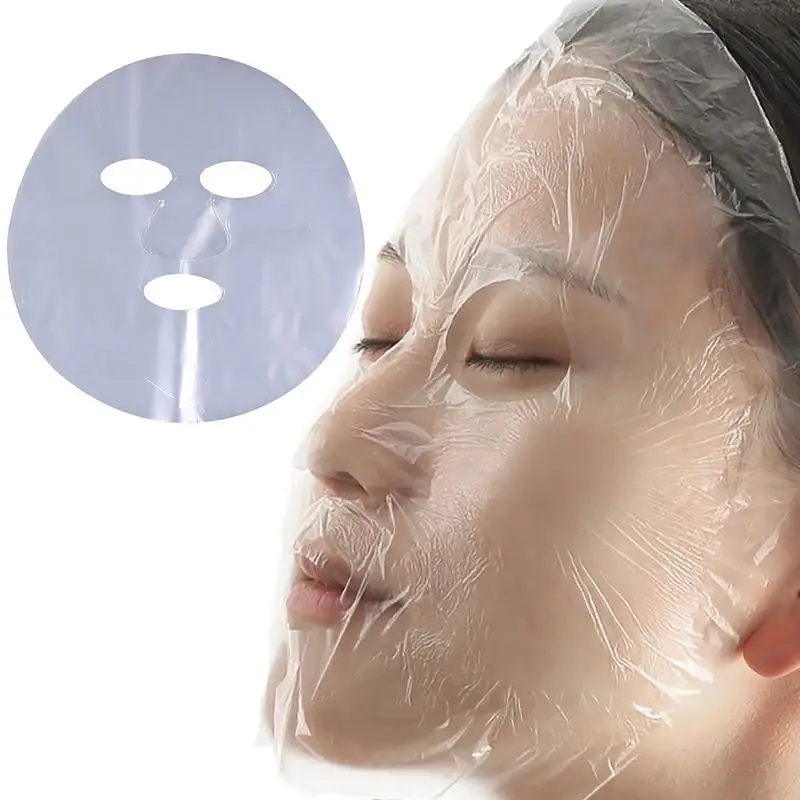 Plastic Film Facial Mask Skin Care Uncompressed Ultra Thin Beauty Salon Promote Products Absorption Disposable Mask 100pcs