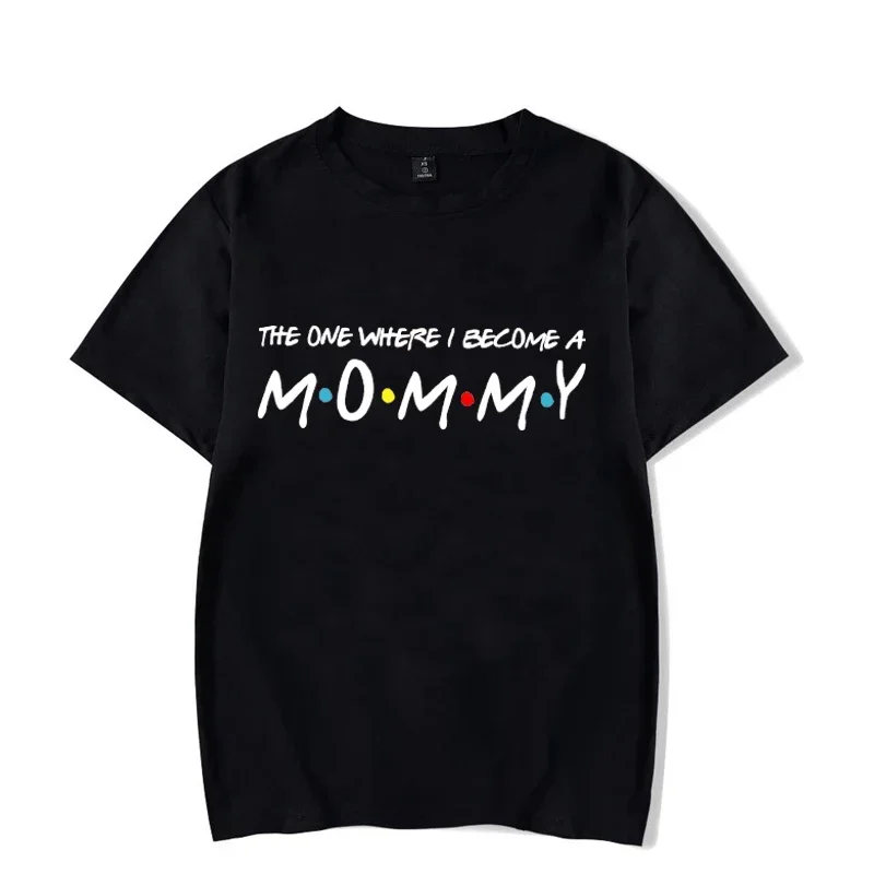 The One Where I Become Mommy Daddy T Shirt Women Couple Matching T Shirts Baby Announcement Tees Causal Summer Top Dropshipping