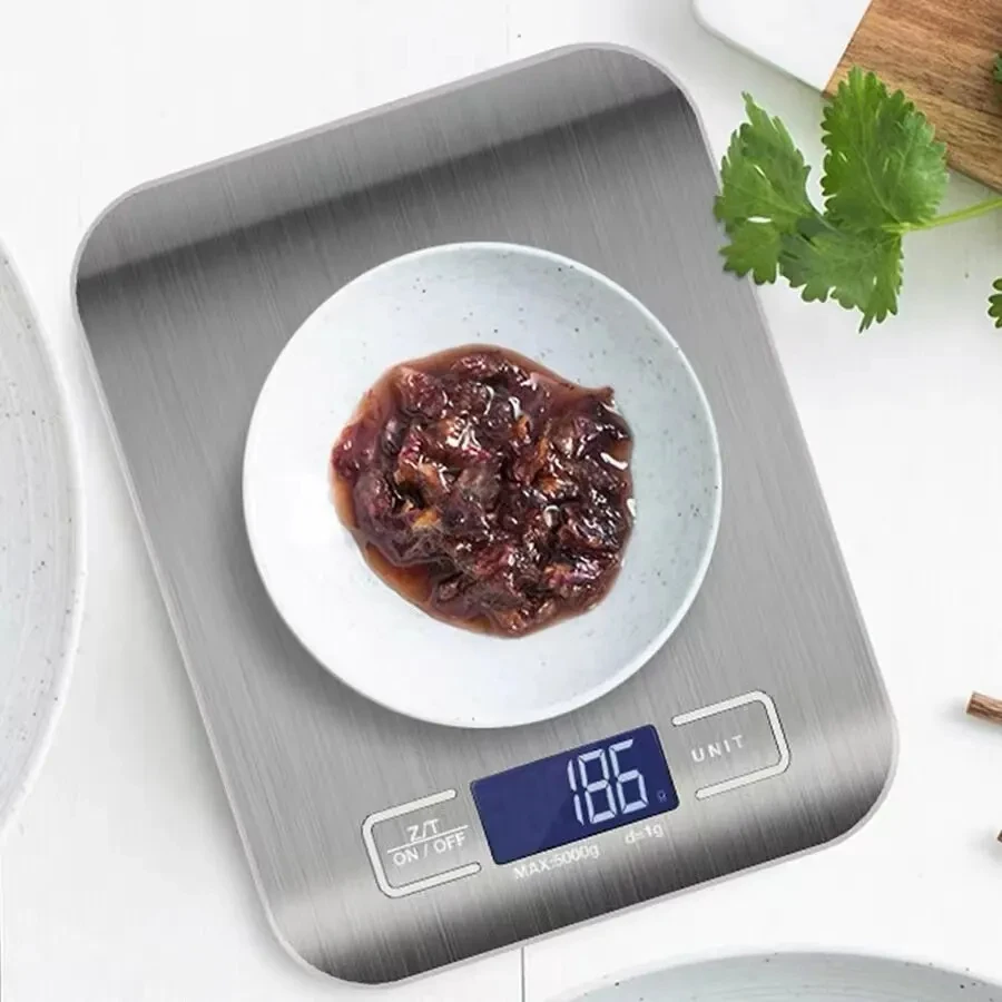 10kg/1g Multifunction Electric Digital Kitchen Food Scale LCD Display, High Precise Waterproff Measuring Scale with Stainless St