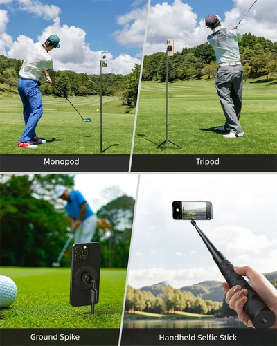 Imagen 2 del producto Soporte para trípode de Golf, soporte magnético para teléfono, columpio al aire libre, inserción de pesca, fotografía, palo de Selfie para Iphone 16 15 Android
