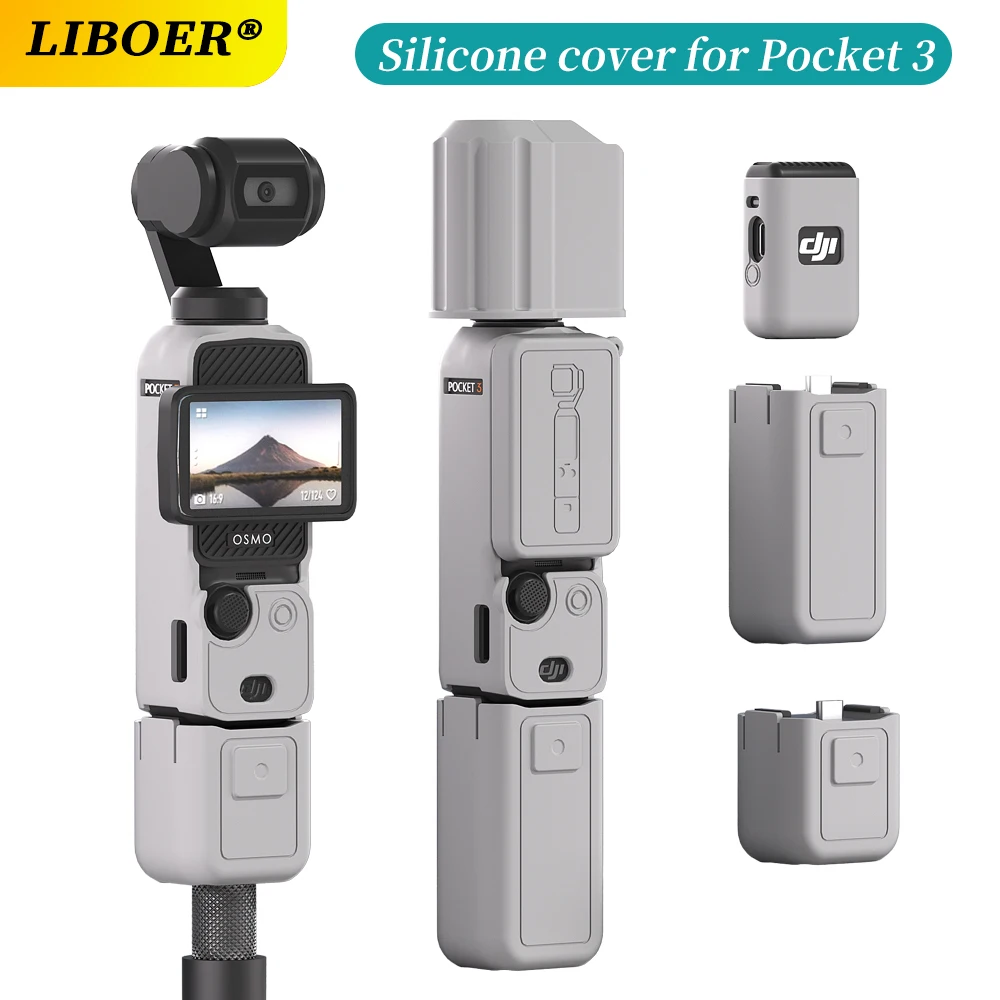 Silicone Cover for DJI Osmo Pocket 3 Soft Flexible Protective Lens Sleeve Anti-Scratch Shell Skin for Pocket 3 Accessories