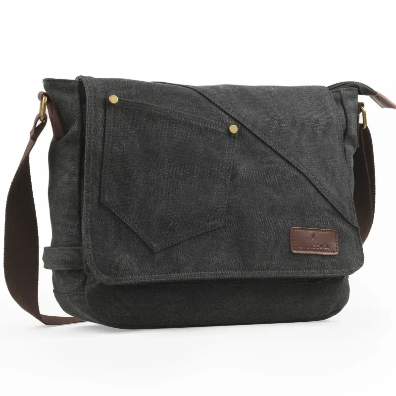 Męskie płótno Crossbody dorywczo torby na ramię Vintage Messenger torebki podróżne moda student Scholl torba teczka torba na ipada 메신백 백