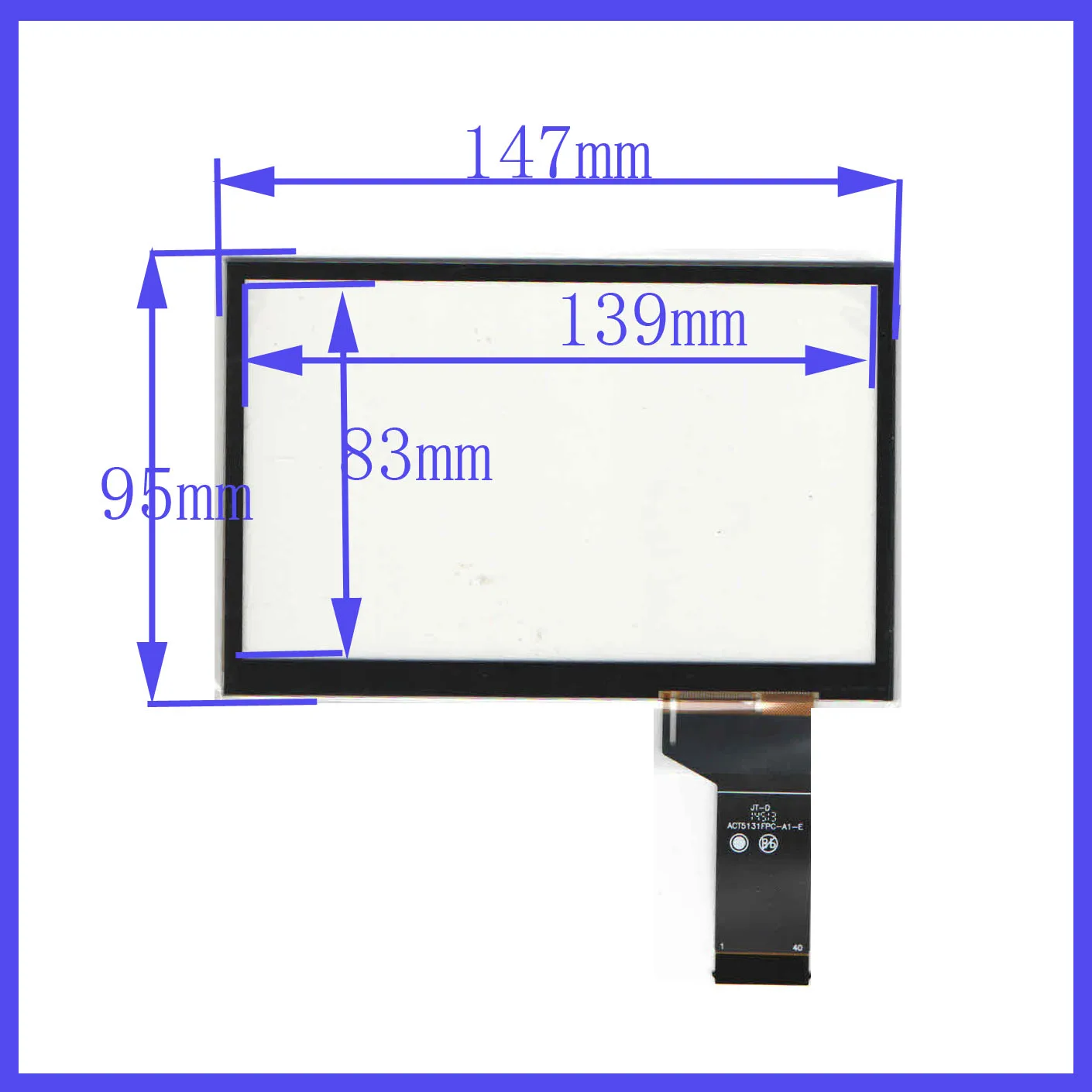 

New Original 6.5 inch 40 pin touch screen panel for ACT3S5280FPC-A1-E car DVD GPS navigation