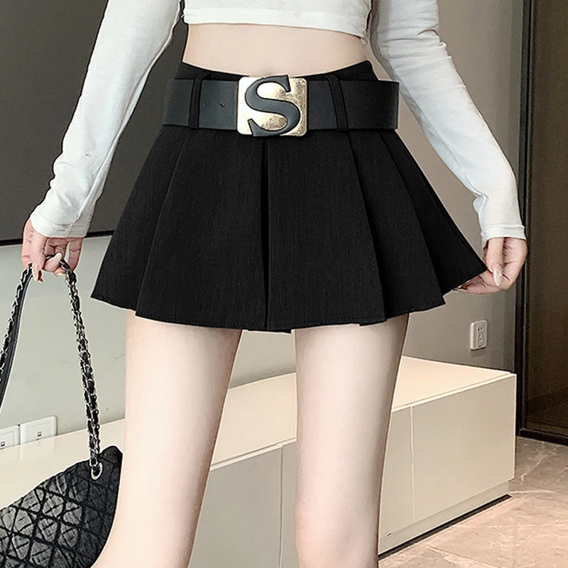 

Новая женская модная плиссированная юбка с высокой талией для весны и лета, сексуальная пышная юбка в корейском стиле, с антистатическим внутренним слоем