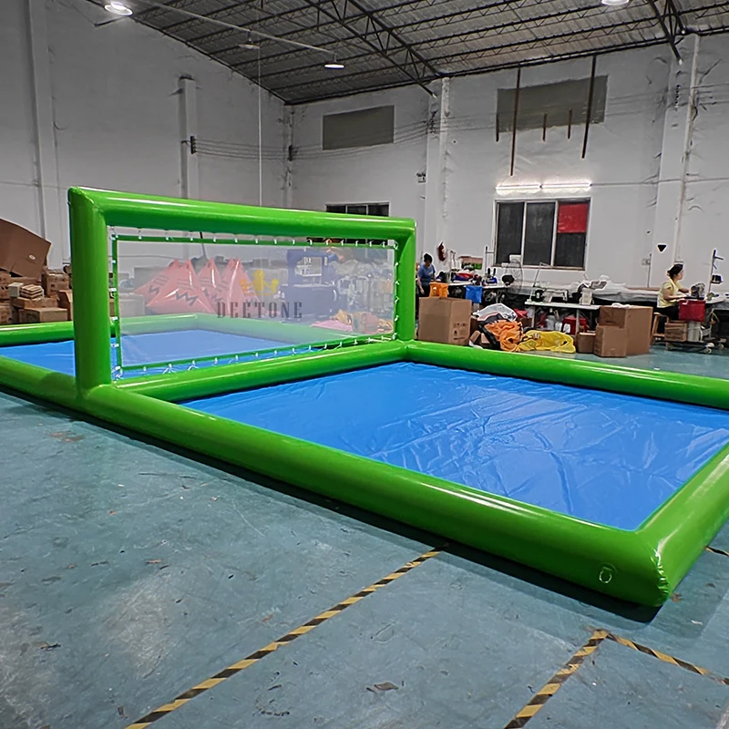 Günstige Tragbare Sommer Wasser Sport Spiel Aufblasbare Wasser Schwimmende Volleyball Gericht Aufblasbare Wasser Schwimmende Volleyball Net