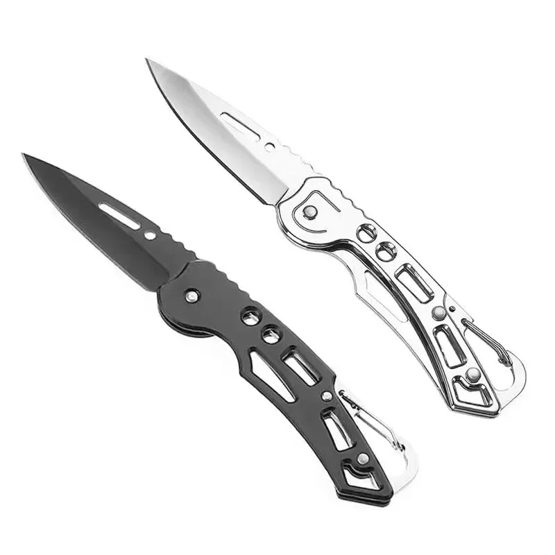 Folding Stainless Steel Pocket Knife Keychain Knife Self-Defense EDC Survival Portable Mini Outdoor Hunting Multipurpose Tool