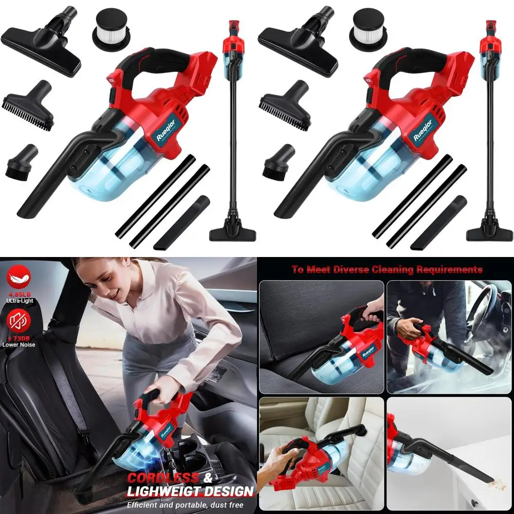 

Беспроводной ручной пылесос 5-в-1, 400 Вт M18, 46 куб. футов в минуту для дома и автомобиля, удаление шерсти домашних животных (батарея в комплект не входит)