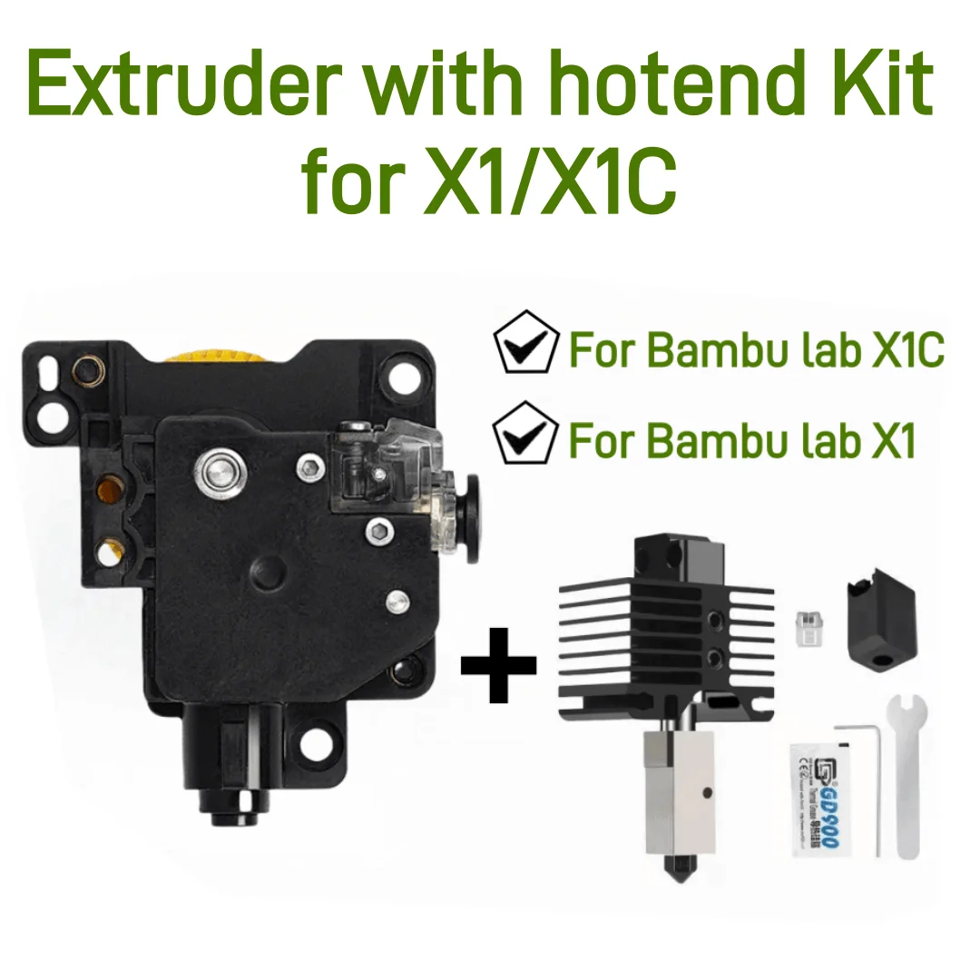 Imagem -04 - Extrusora Bamboo Lab x1 Extrusora Original Engrenagens Duplas Motor de Extrusão Aço Endurecido com Hotend Kit para Peças de Impressora x1 X1c3d