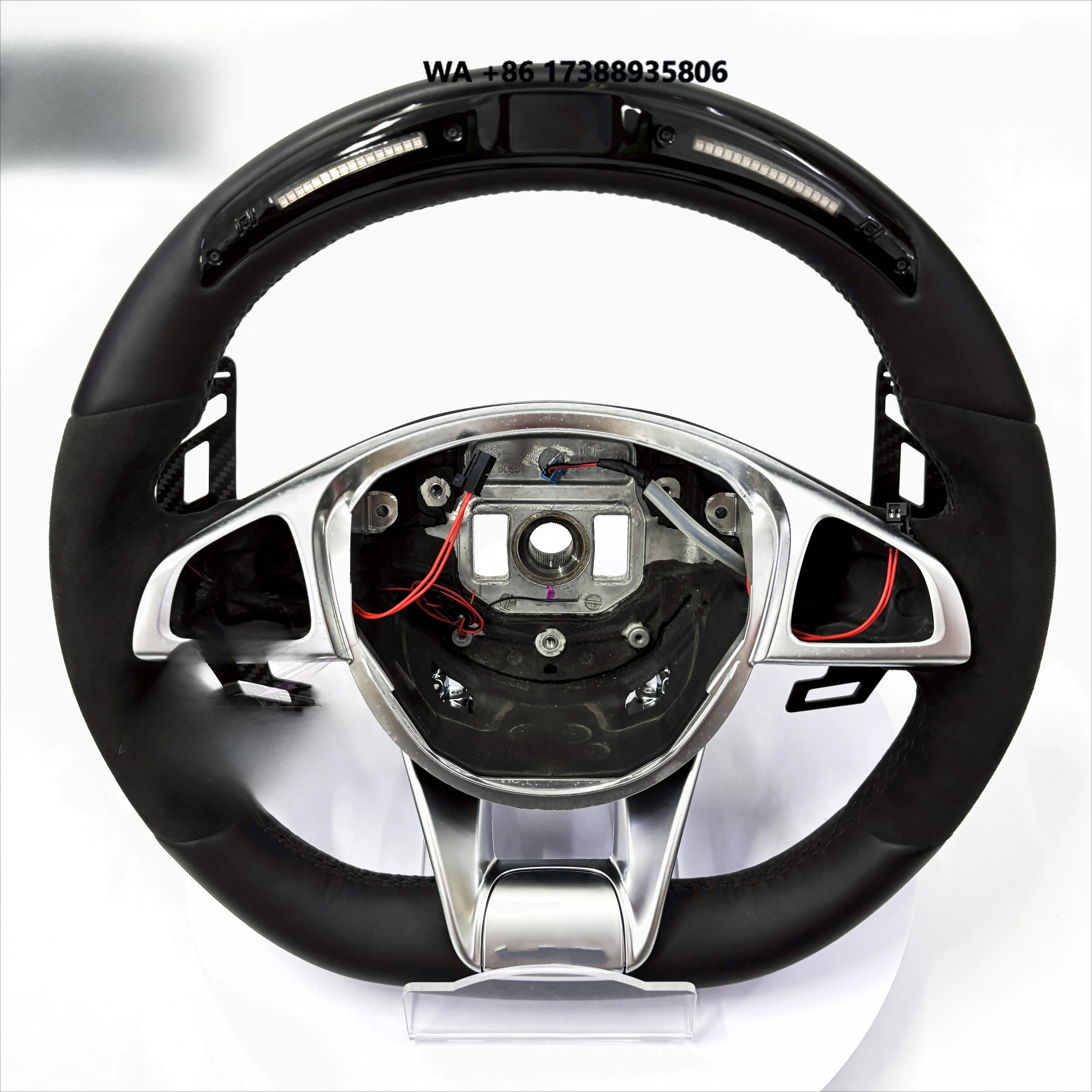 Custom Hot Sell with Round LED Paddles Shift Carbon Fiber Car Steering Wheel for W205