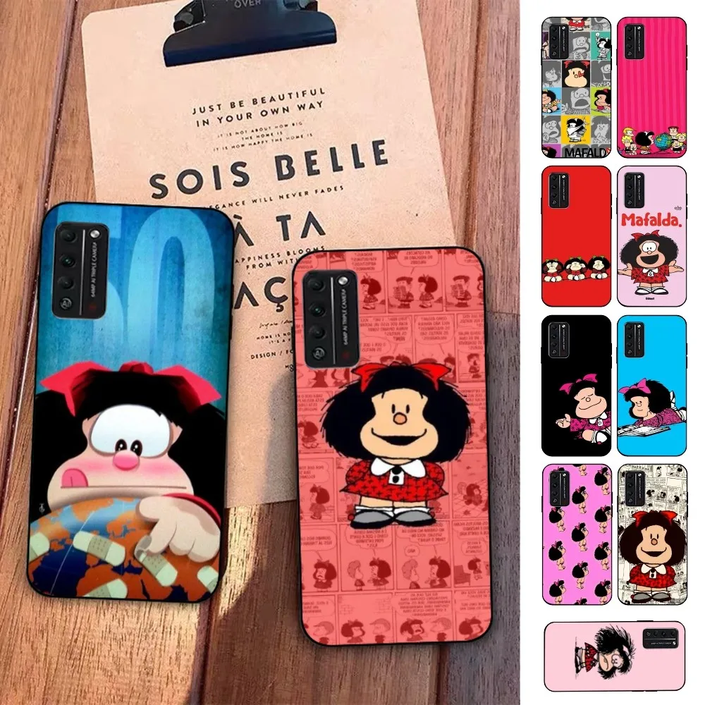 M-Mafalda  Phone Case For Huawei Honor 10 lite 9 20 7A 9X 30 50 60 70 pro plus Soft Silicone Cover