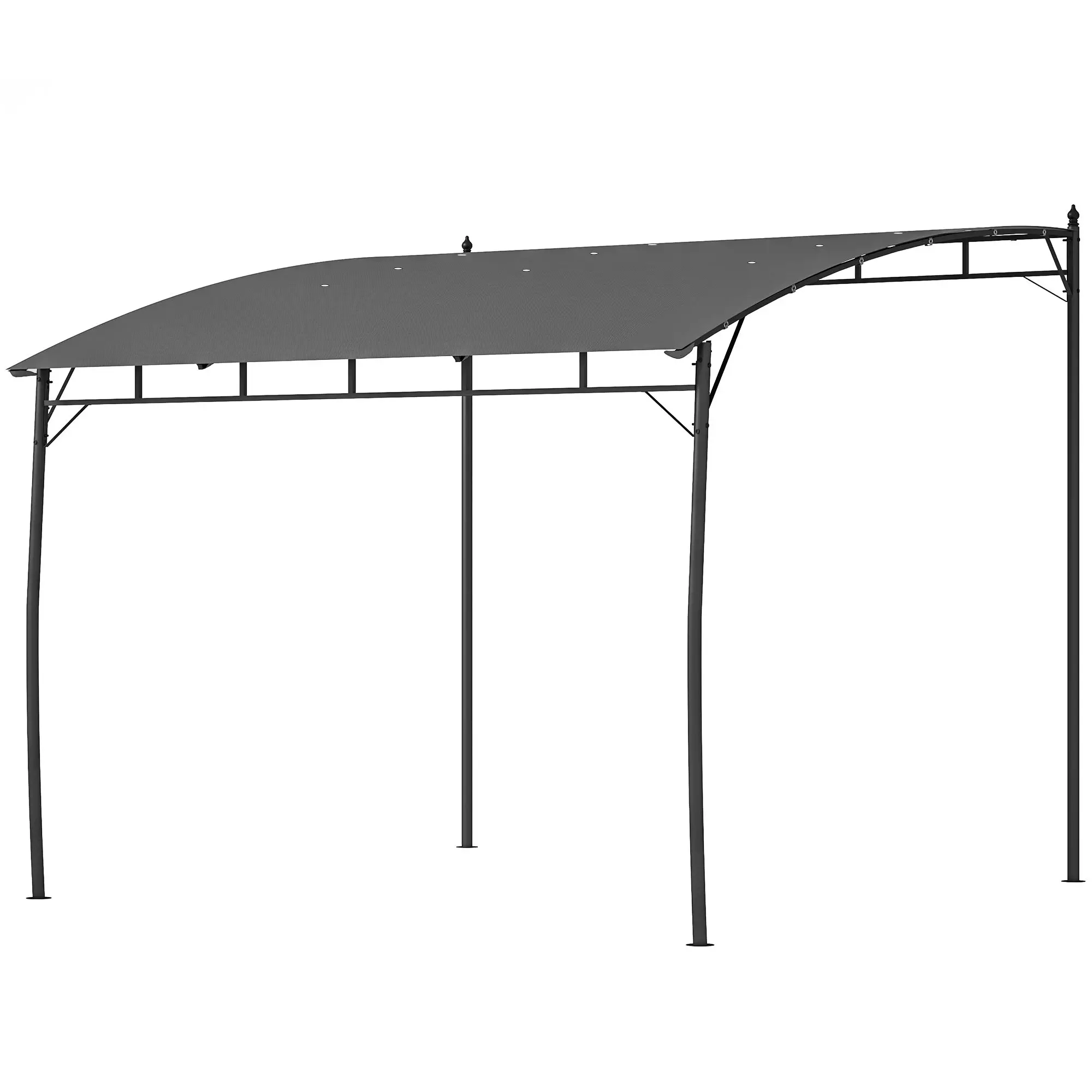 

For Outsunny 10' x 10' Outdoor Pergola Gazebo, Garden Sun Shade Shelter with Metal Frame for Porch, Patio, Deck, Backyard, Gray