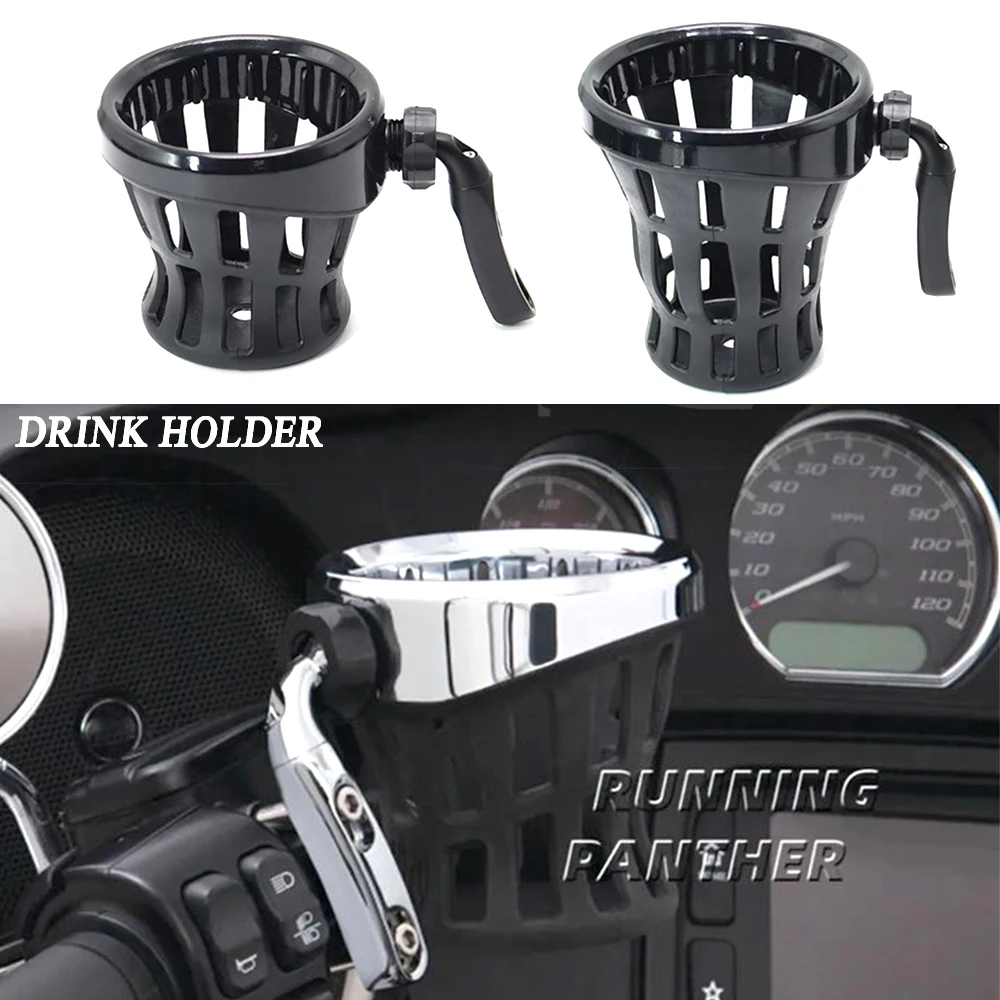 Universal Motorcycle Water Drinking Drink Cup Holder Bracket For Harley Yamaha Kawasaki Suzuki indian Honda GL1800 GL1500 F6B