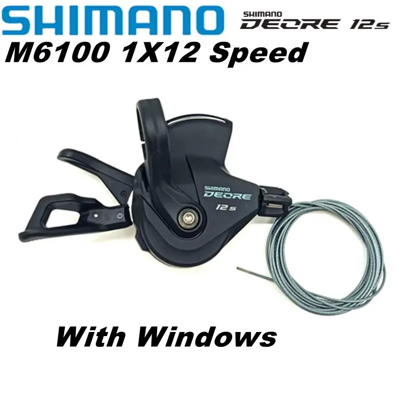 SHIMANO DEORE SL M6100 يمين 12 سرعة SL-M6100 RAPIDFIRE PLUS رافعة تحول يمين المشبك الفرقة 12s 12 فولت المحولين