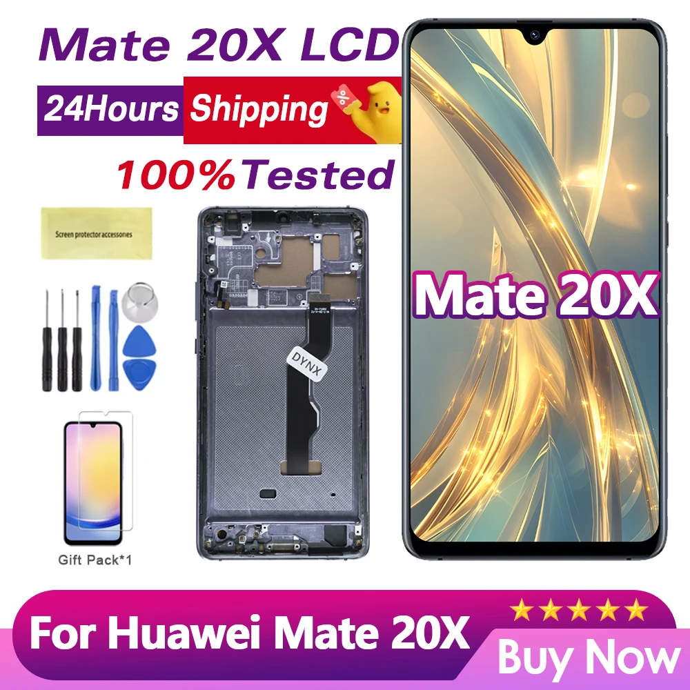 AtFoliX - 3 Films Protection écran Mat Anti-choc Pour Huawei Mate 20 X 5G - Fabriqué En Allemagne