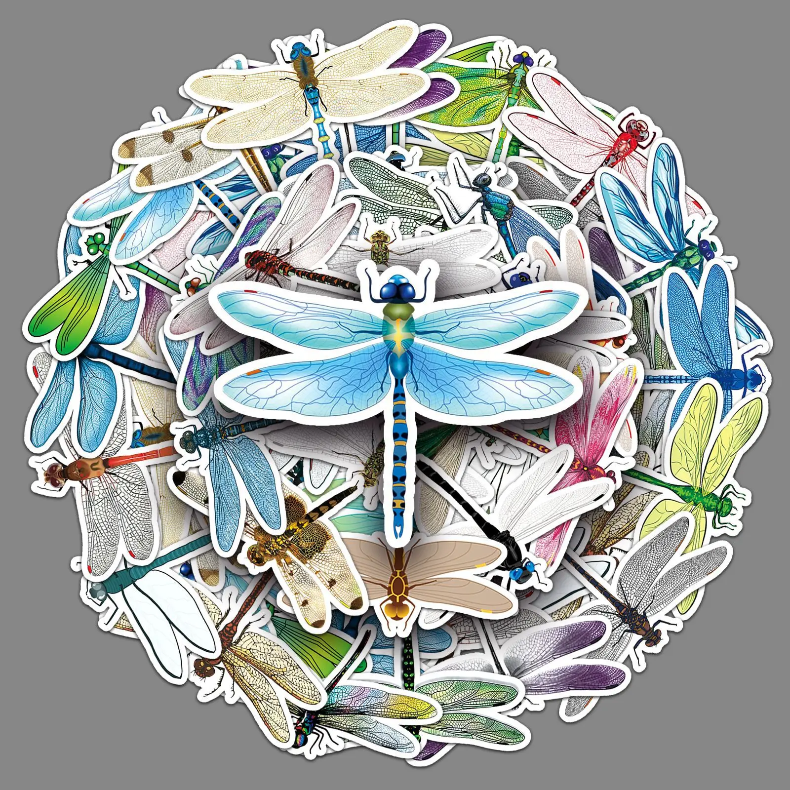 

50Pcs Cartoon Dragonfly Series Graffiti Stickers Suitable for Laptop Helmets Desktop Decoration DIY Stickers Toys Wholesale